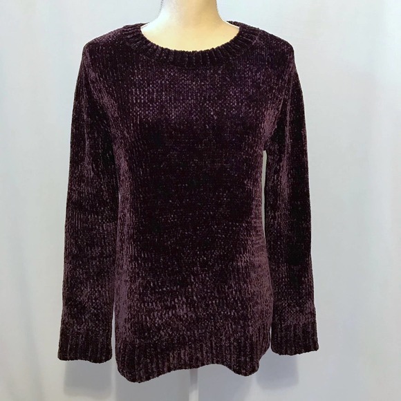 Orvis Sweaters Orvis Nwot Chenille Eggplant Sweater Women S Poshmark